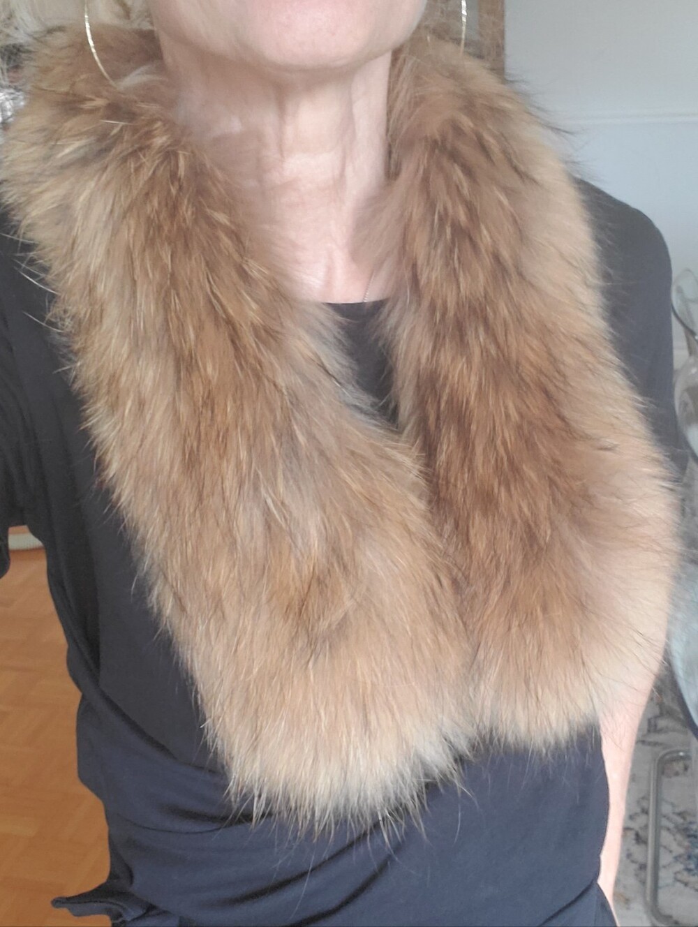 Real Coyote Fur Collar Scarf